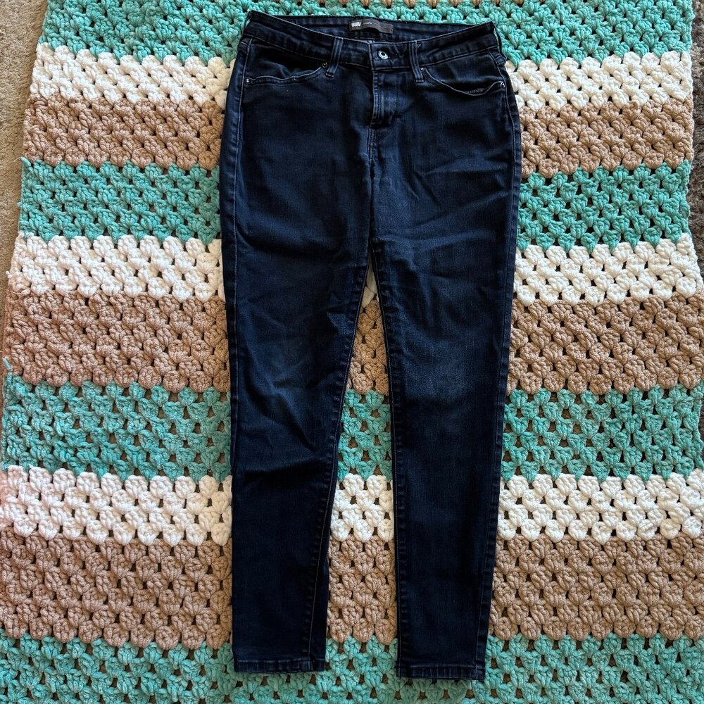 Levis Black Label Black Leggings Stretch Skinny Leg Jeans Pants Womans sz 6